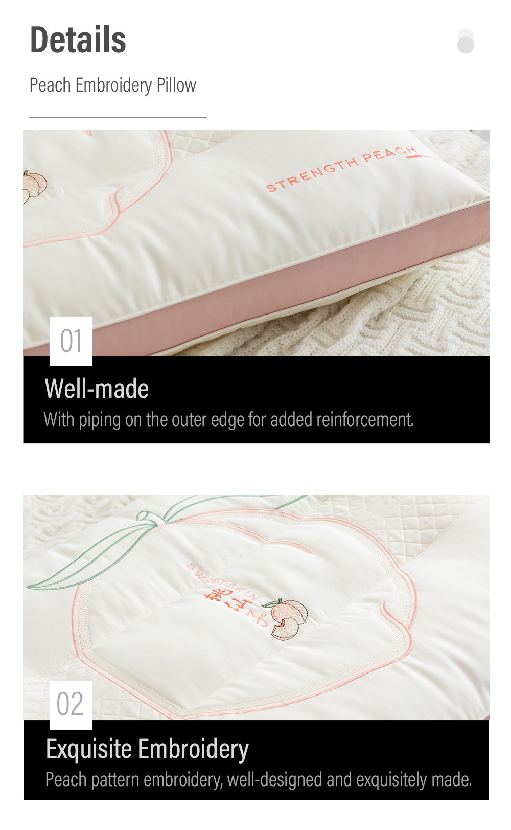 Sweet Home Peach Fragrance Pillow-7
